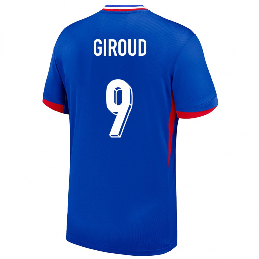 Férfi Labdarúgás Franciaország Olivier Giroud #9 Kék Hazai Jersey 24-26 Mez Póló Ing