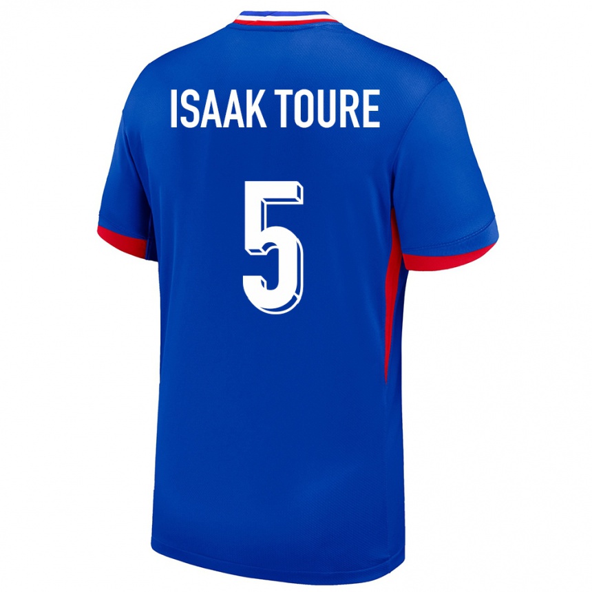 Férfi Labdarúgás Franciaország Souleymane Isaak Toure #5 Kék Hazai Jersey 24-26 Mez Póló Ing