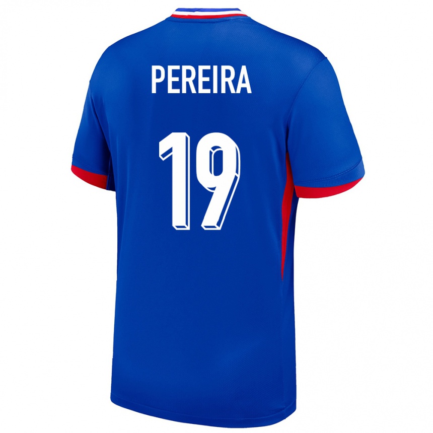 Férfi Labdarúgás Franciaország Brayann Pereira #19 Kék Hazai Jersey 24-26 Mez Póló Ing