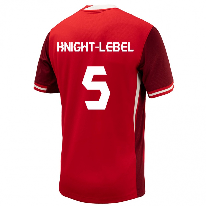 Férfi Labdarúgás Kanada Jamie Knight Lebel #5 Piros Hazai Jersey 24-26 Mez Póló Ing