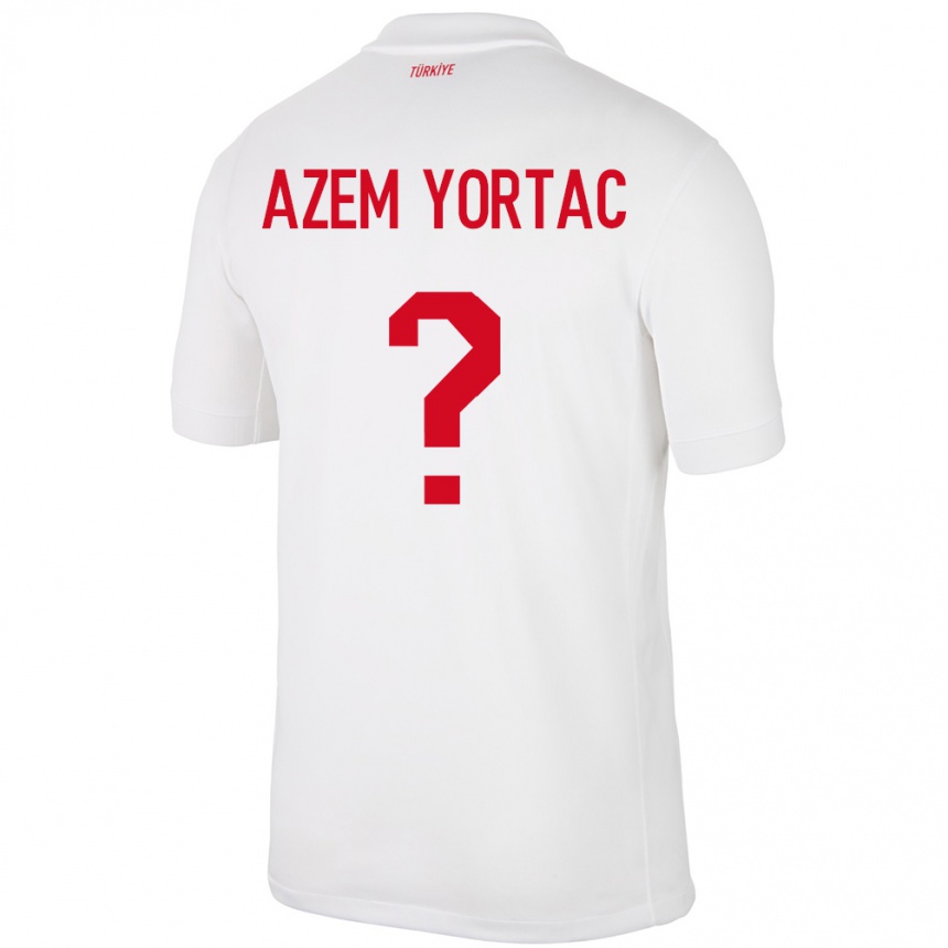 Férfi Labdarúgás Törökország Mustafa Azem Yortaç #0 Fehér Hazai Jersey 24-26 Mez Póló Ing