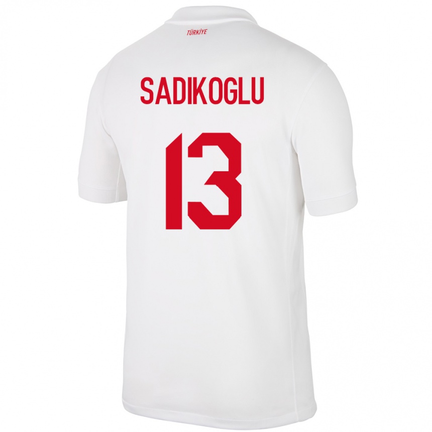 Férfi Labdarúgás Törökország Birgül Sadıkoğlu #13 Fehér Hazai Jersey 24-26 Mez Póló Ing