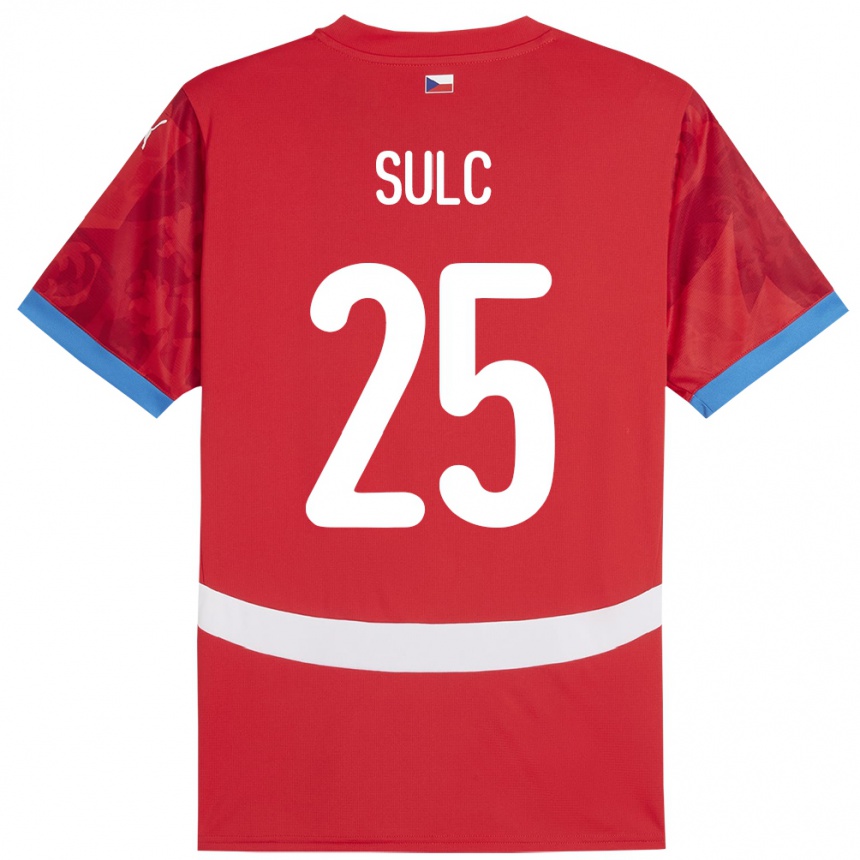 Férfi Labdarúgás Csehország Pavel Sulc #25 Piros Hazai Jersey 24-26 Mez Póló Ing