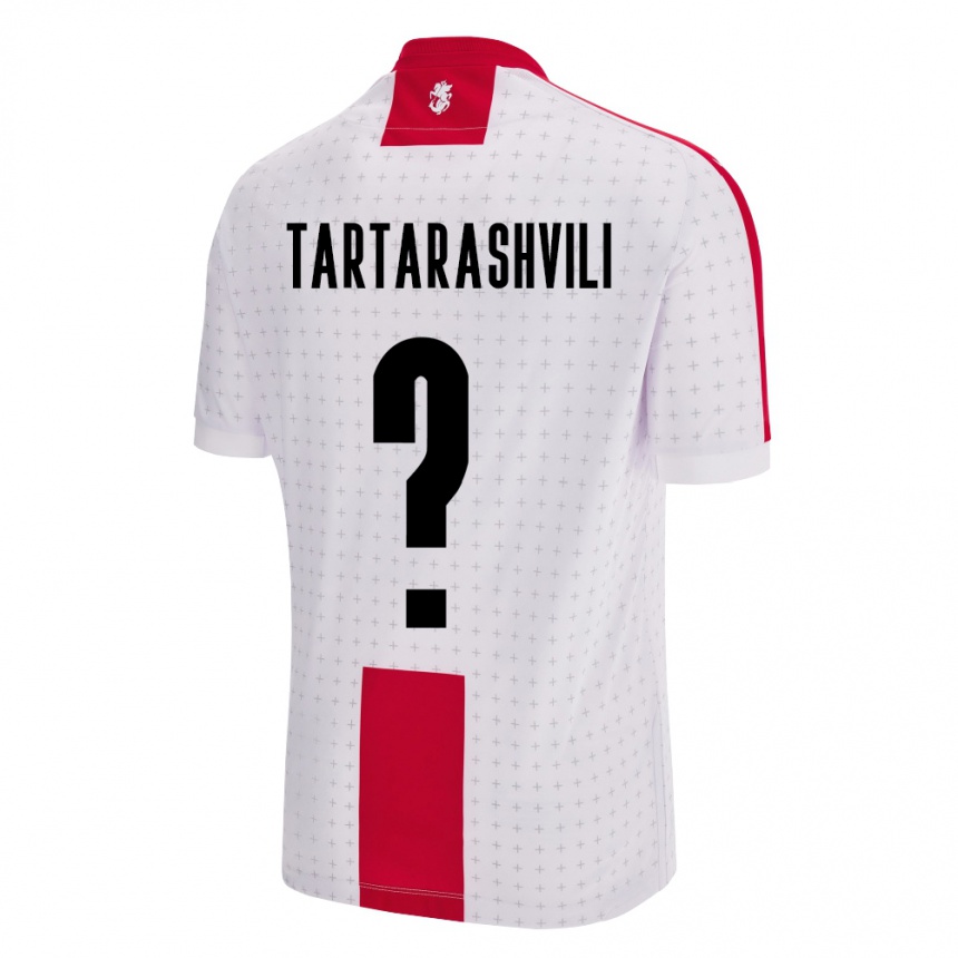 Férfi Labdarúgás Grúzia Saba Tartarashvili #0 Fehér Hazai Jersey 24-26 Mez Póló Ing