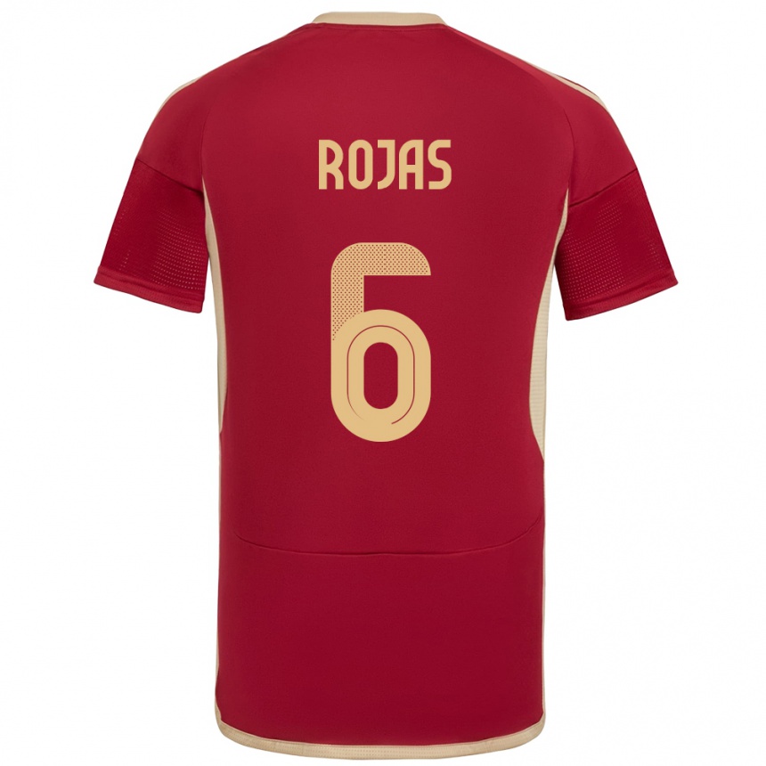 Férfi Labdarúgás Venezuela Carlos Rojas #6 Burgundia Hazai Jersey 24-26 Mez Póló Ing