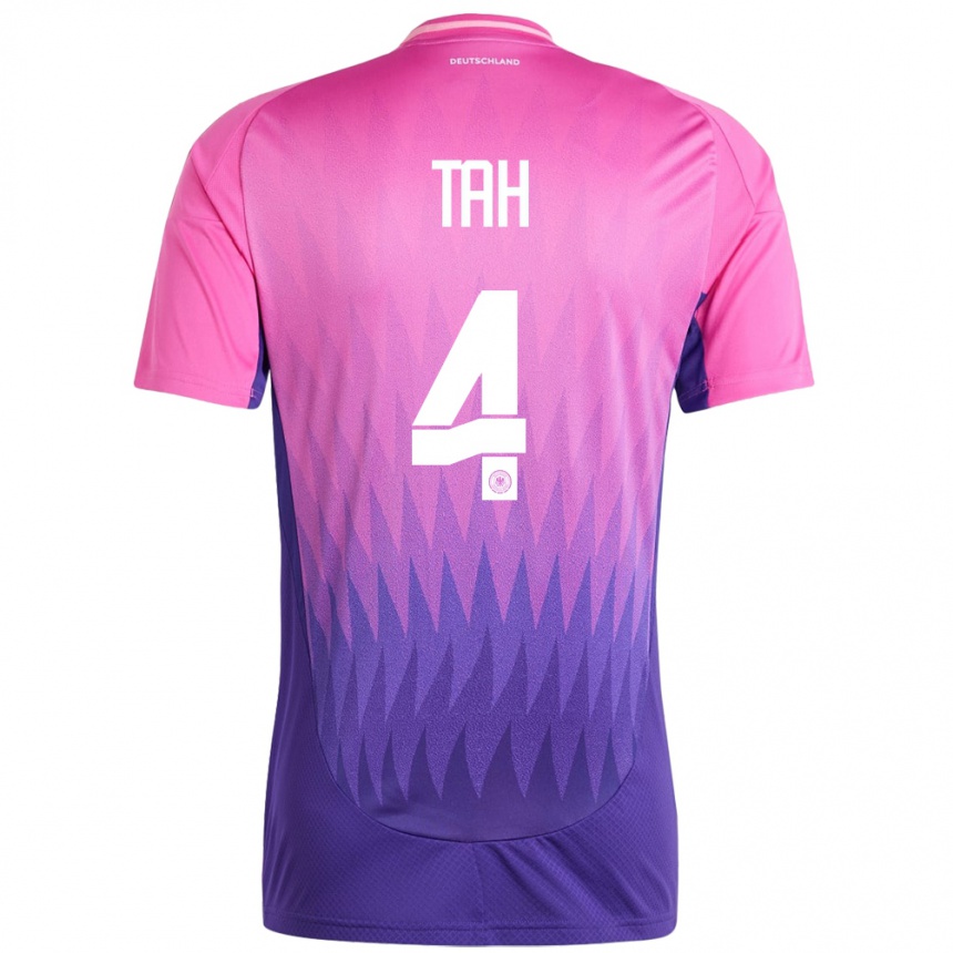 Férfi Labdarúgás Németország Jonathan Tah #4 Pink Lila Idegenbeli Jersey 24-26 Mez Póló Ing