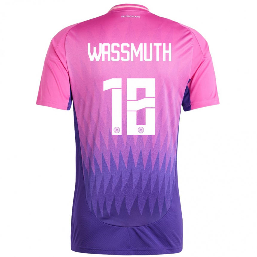 Férfi Labdarúgás Németország Tabea Wabmuth #18 Pink Lila Idegenbeli Jersey 24-26 Mez Póló Ing