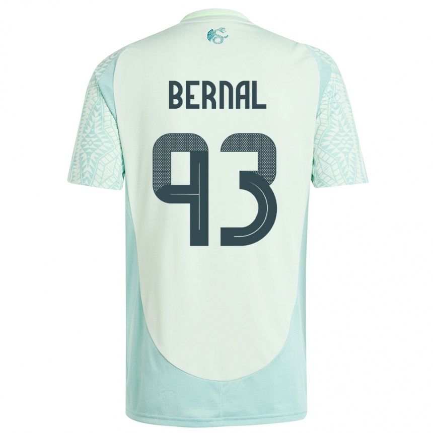 Férfi Labdarúgás Mexikó Rebeca Bernal #93 Vászonzöld Idegenbeli Jersey 24-26 Mez Póló Ing