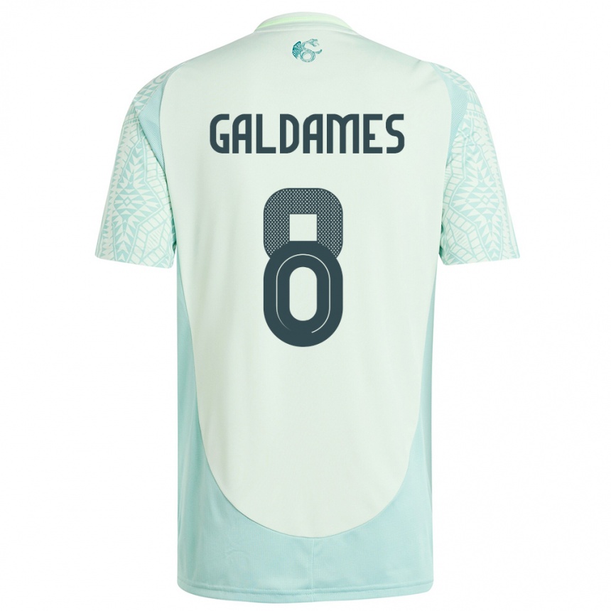 Férfi Labdarúgás Mexikó Benjamin Galdames #8 Vászonzöld Idegenbeli Jersey 24-26 Mez Póló Ing