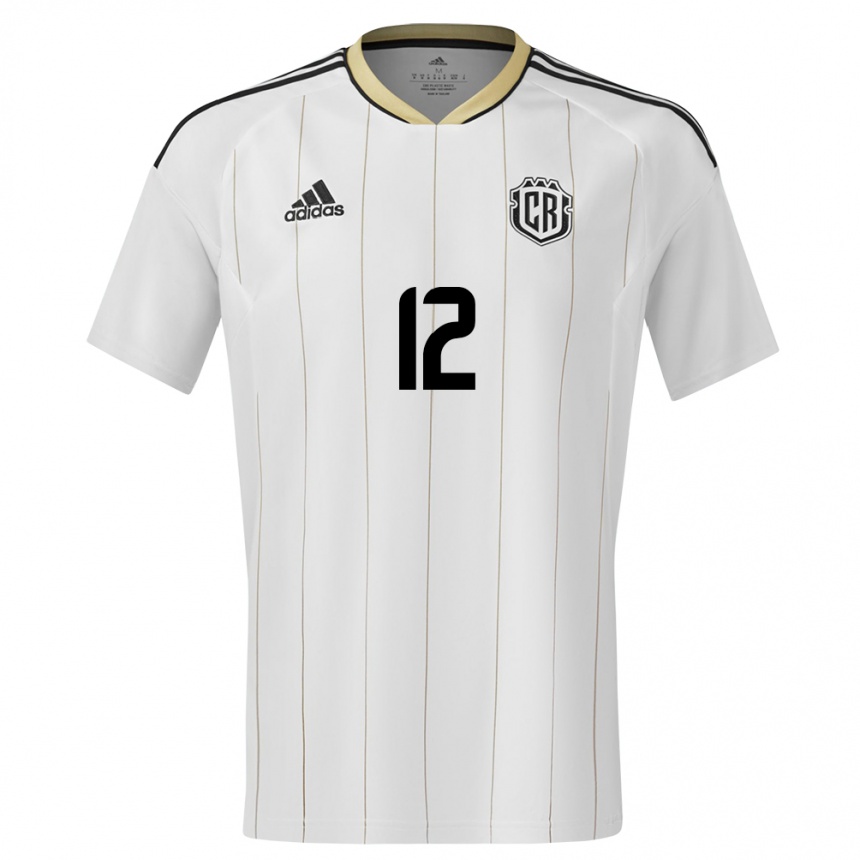 Férfi Labdarúgás Costa Rica Shawn Johnson #12 Fehér Idegenbeli Jersey 24-26 Mez Póló Ing