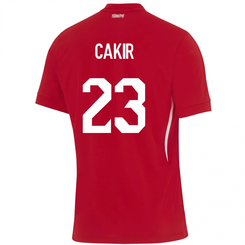 Férfi Labdarúgás Törökország Uğurcan Çakır #23 Piros Idegenbeli Jersey 24-26 Mez Póló Ing