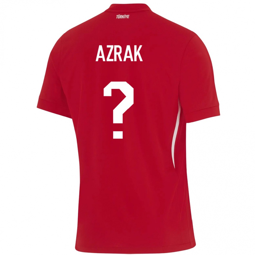 Férfi Labdarúgás Törökország Yunus Azrak #0 Piros Idegenbeli Jersey 24-26 Mez Póló Ing