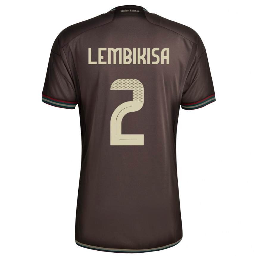 Férfi Labdarúgás Jamaica Dexter Lembikisa #2 Éjszakai Barna Idegenbeli Jersey 24-26 Mez Póló Ing