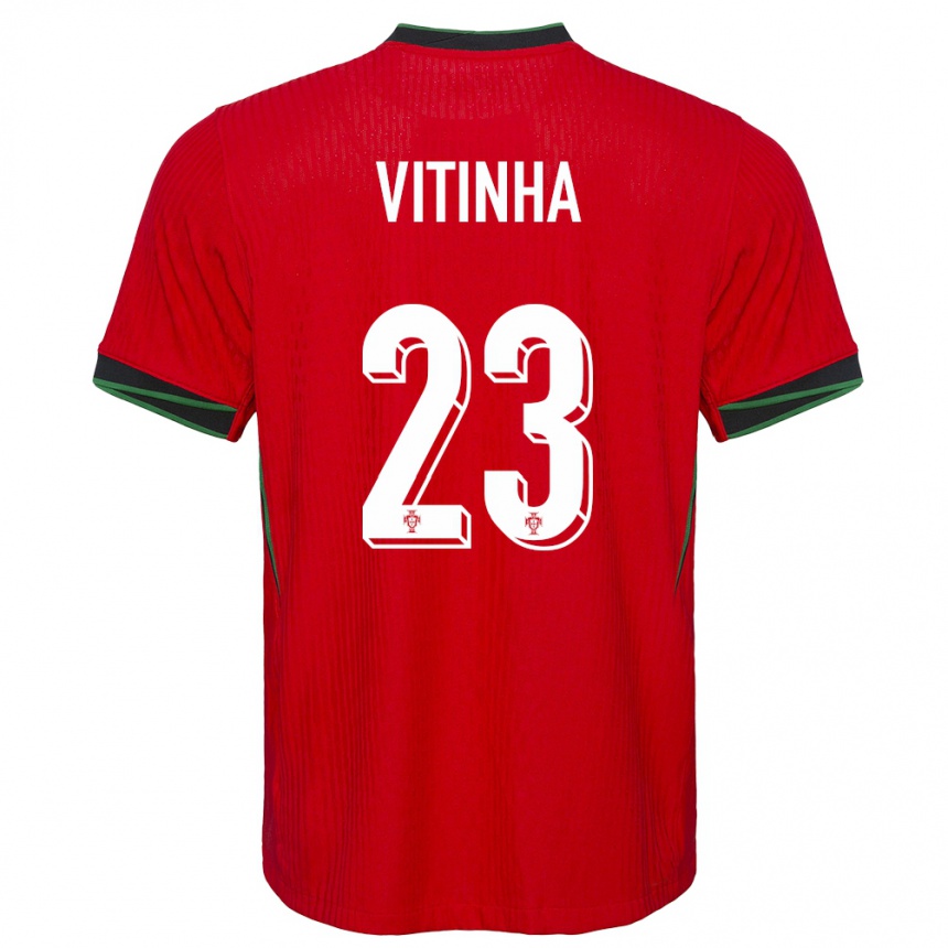 Női Labdarúgás Portugália Vitinha #23 Piros Hazai Jersey 24-26 Mez Póló Ing