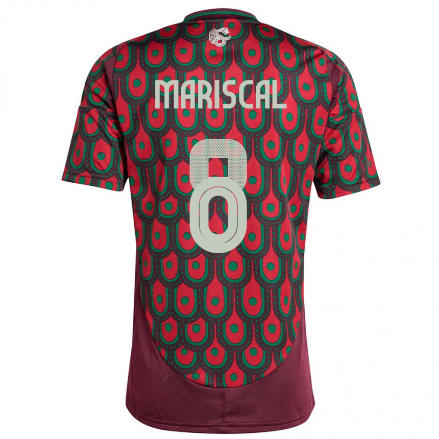 Női Labdarúgás Mexikó Salvador Mariscal #8 Gesztenyebarna Hazai Jersey 24-26 Mez Póló Ing