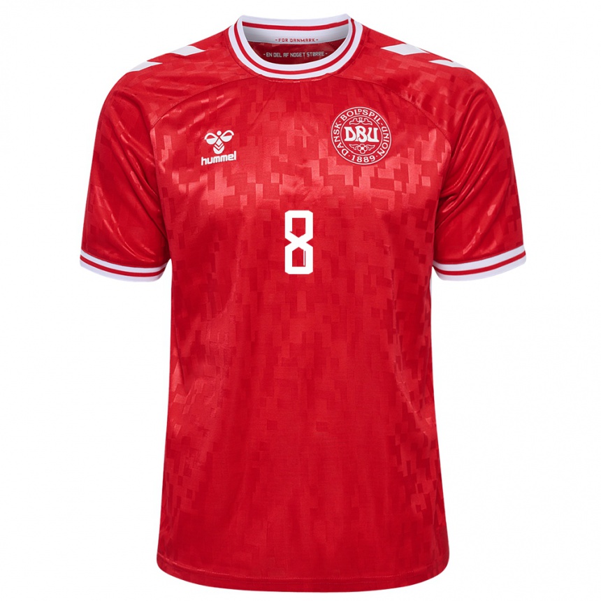 Női Labdarúgás Dánia Thomas Delaney #8 Piros Hazai Jersey 24-26 Mez Póló Ing