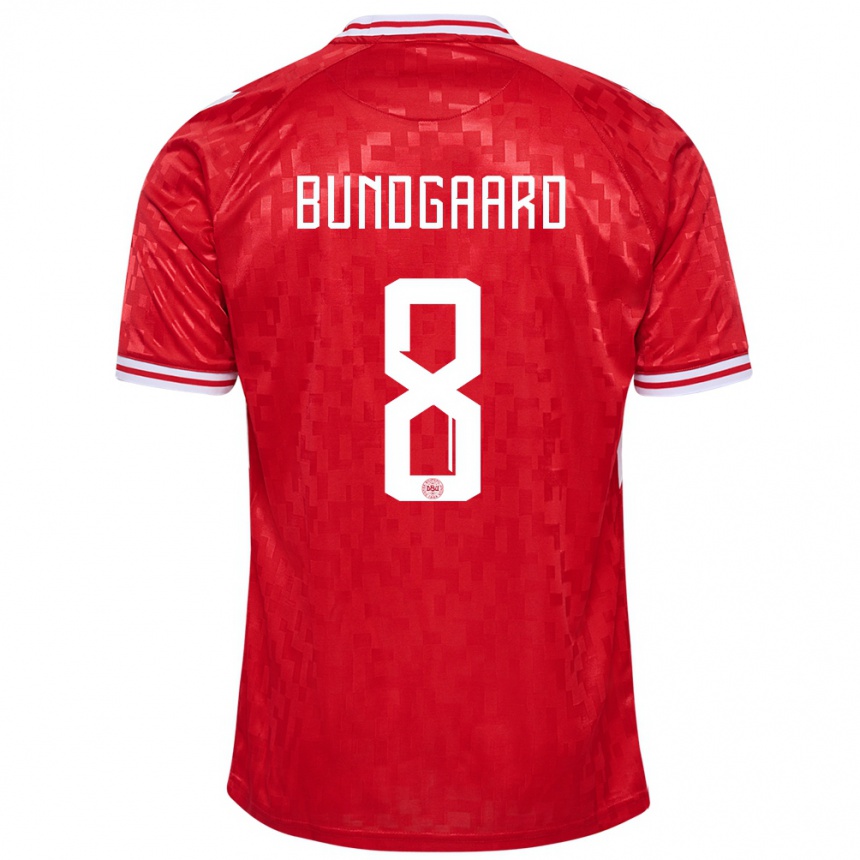 Női Labdarúgás Dánia Filip Bundgaard #8 Piros Hazai Jersey 24-26 Mez Póló Ing