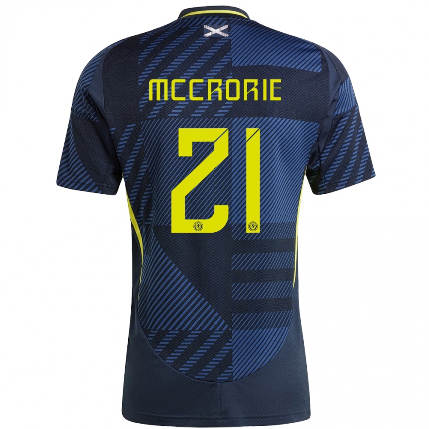 Női Labdarúgás Skócia Robby Mccrorie #21 Sötétkék Hazai Jersey 24-26 Mez Póló Ing