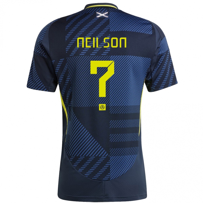 Női Labdarúgás Skócia Lewis Neilson #0 Sötétkék Hazai Jersey 24-26 Mez Póló Ing