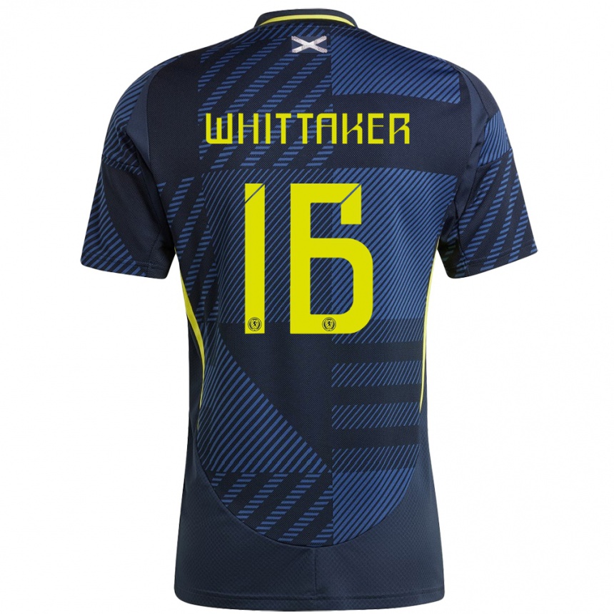 Női Labdarúgás Skócia Rory Whittaker #16 Sötétkék Hazai Jersey 24-26 Mez Póló Ing