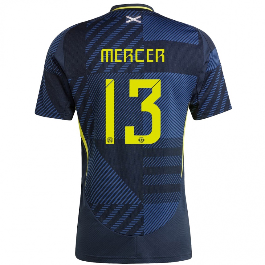 Női Labdarúgás Skócia Jamie Mercer #13 Sötétkék Hazai Jersey 24-26 Mez Póló Ing