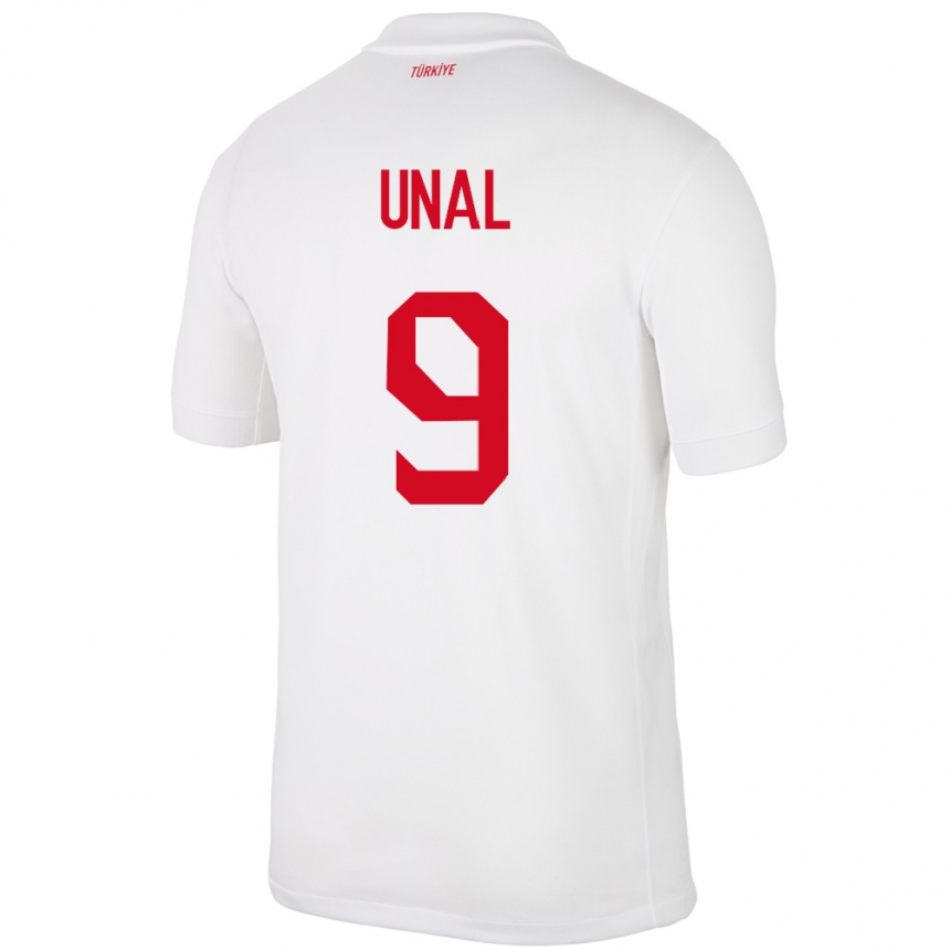 Női Labdarúgás Törökország Enes Ünal #9 Fehér Hazai Jersey 24-26 Mez Póló Ing