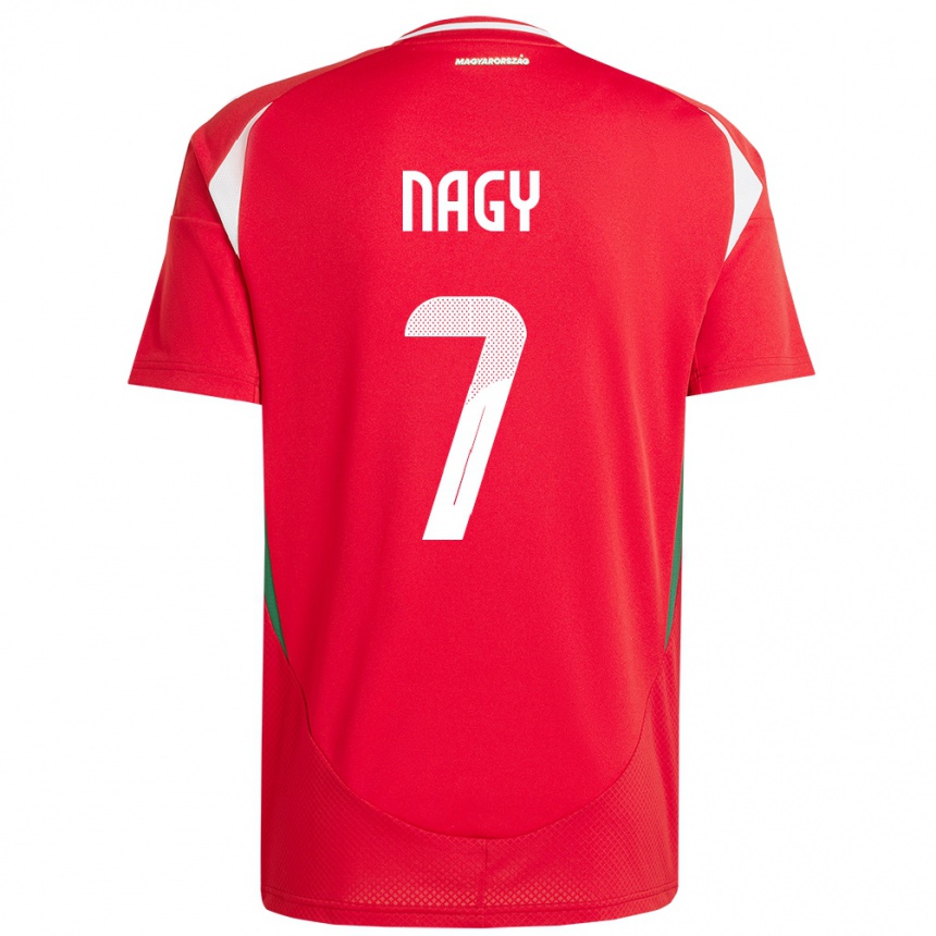 Női Labdarúgás Magyarország Fanni Nagy #7 Piros Hazai Jersey 24-26 Mez Póló Ing