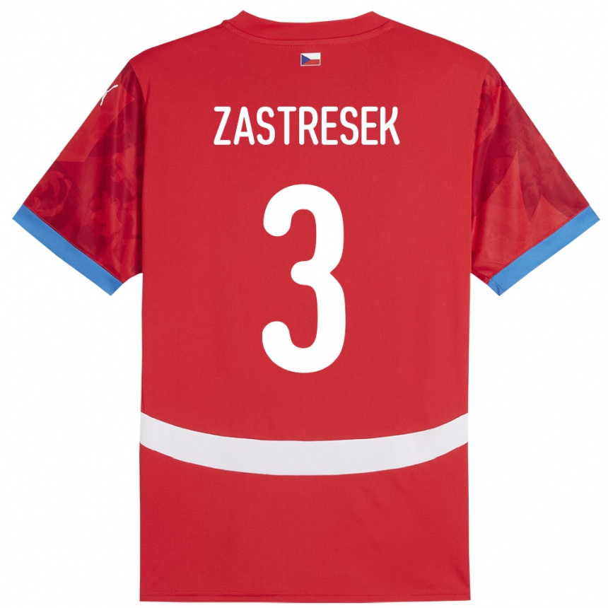 Női Labdarúgás Csehország Matous Zastresek #3 Piros Hazai Jersey 24-26 Mez Póló Ing