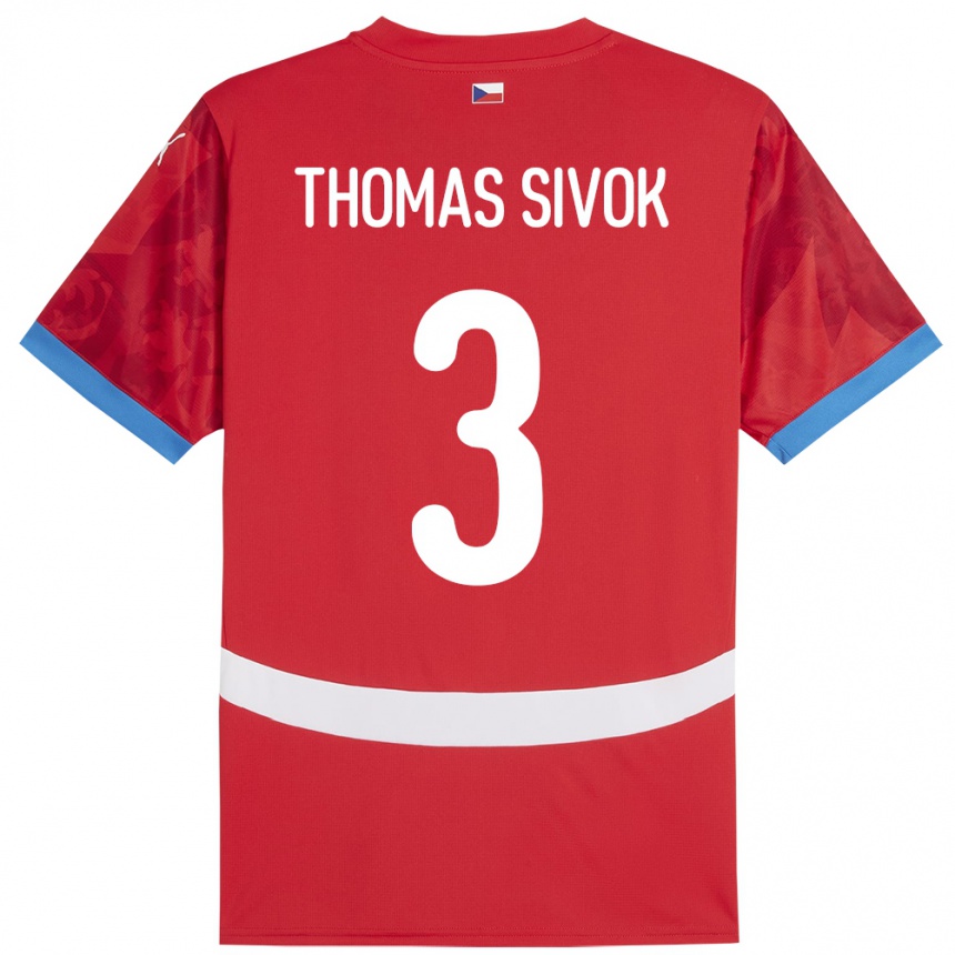 Női Labdarúgás Csehország Andre Thomas Sivok #3 Piros Hazai Jersey 24-26 Mez Póló Ing