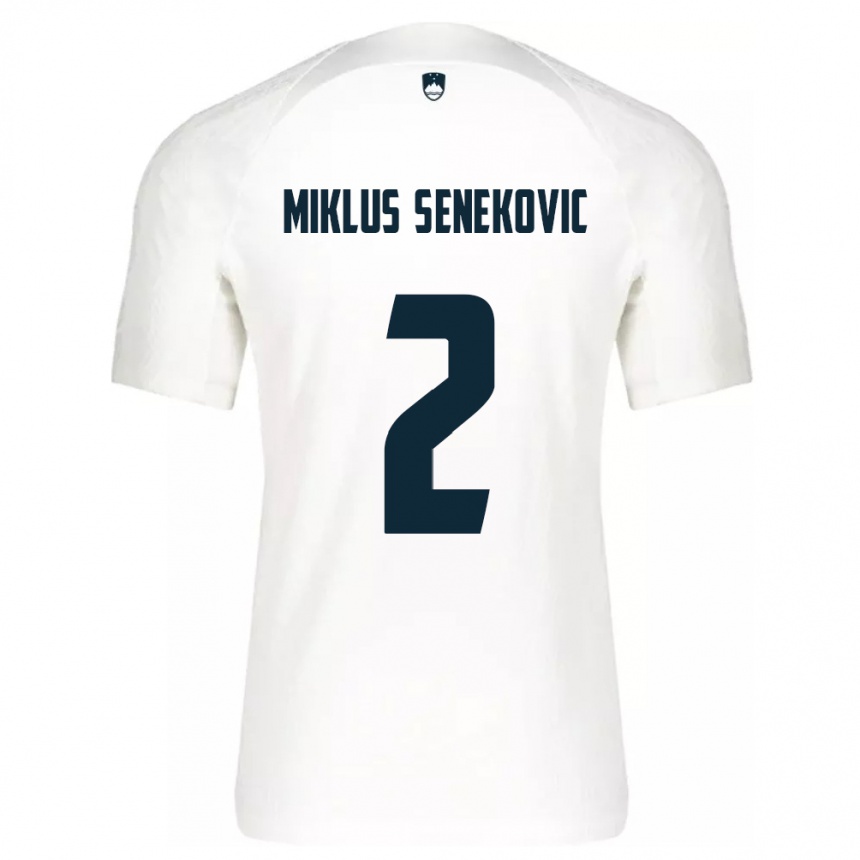 Női Labdarúgás Szlovénia Gal Miklus Senekovic #2 Fehér Hazai Jersey 24-26 Mez Póló Ing