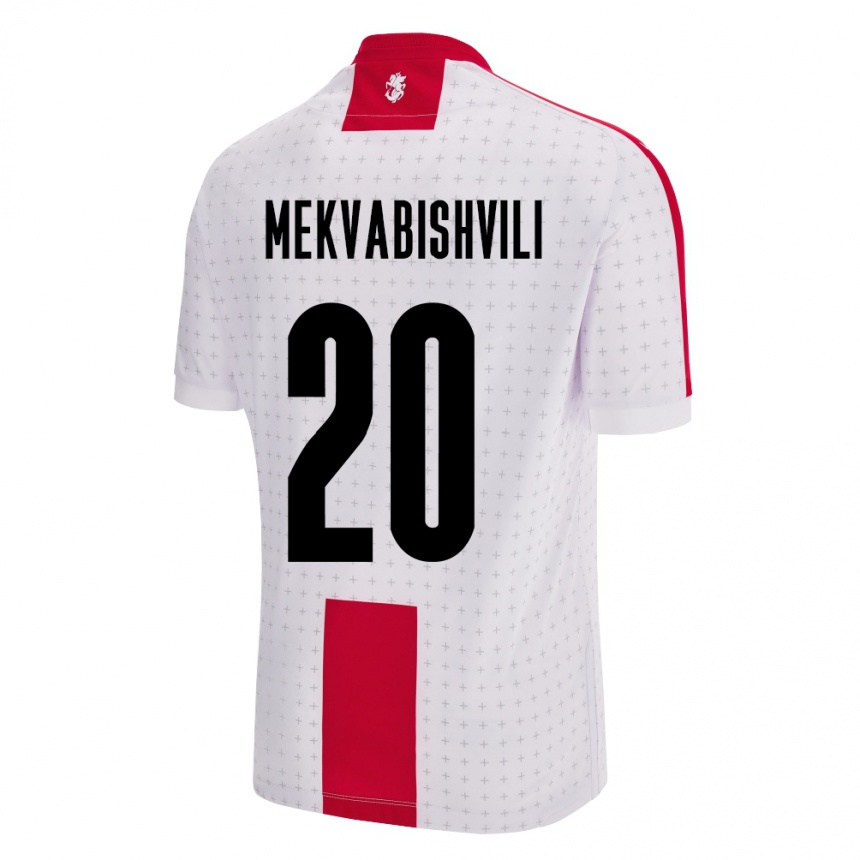 Női Labdarúgás Grúzia Anzor Mekvabishvili #20 Fehér Hazai Jersey 24-26 Mez Póló Ing