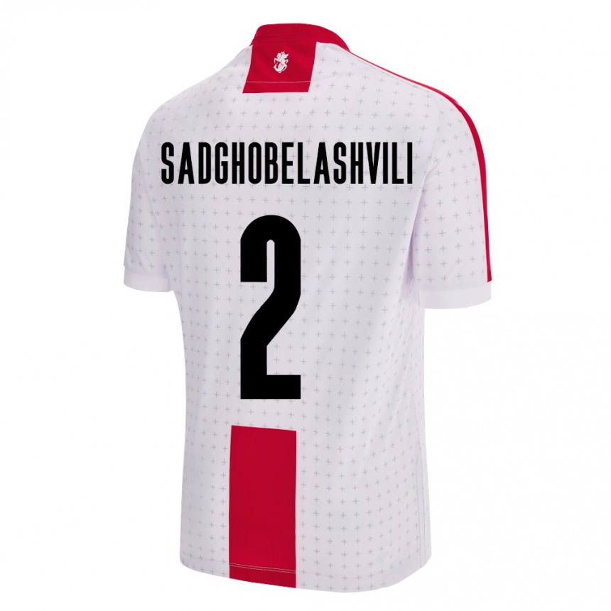 Női Labdarúgás Grúzia Gela Sadghobelashvili #2 Fehér Hazai Jersey 24-26 Mez Póló Ing