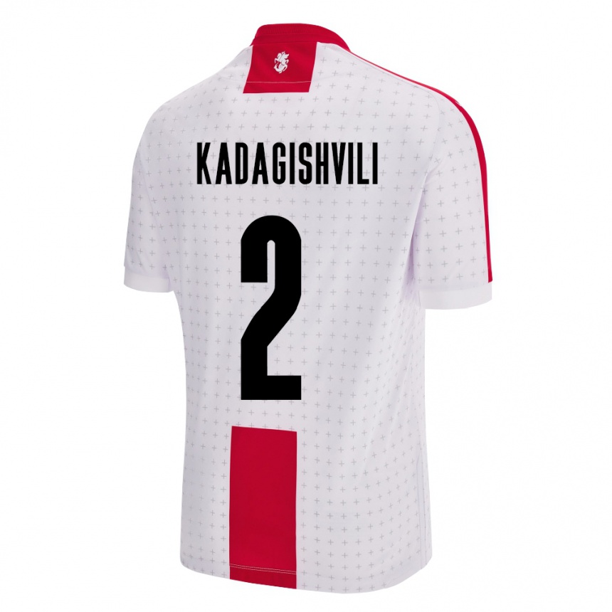 Női Labdarúgás Grúzia Gvantsa Kadagishvili #2 Fehér Hazai Jersey 24-26 Mez Póló Ing