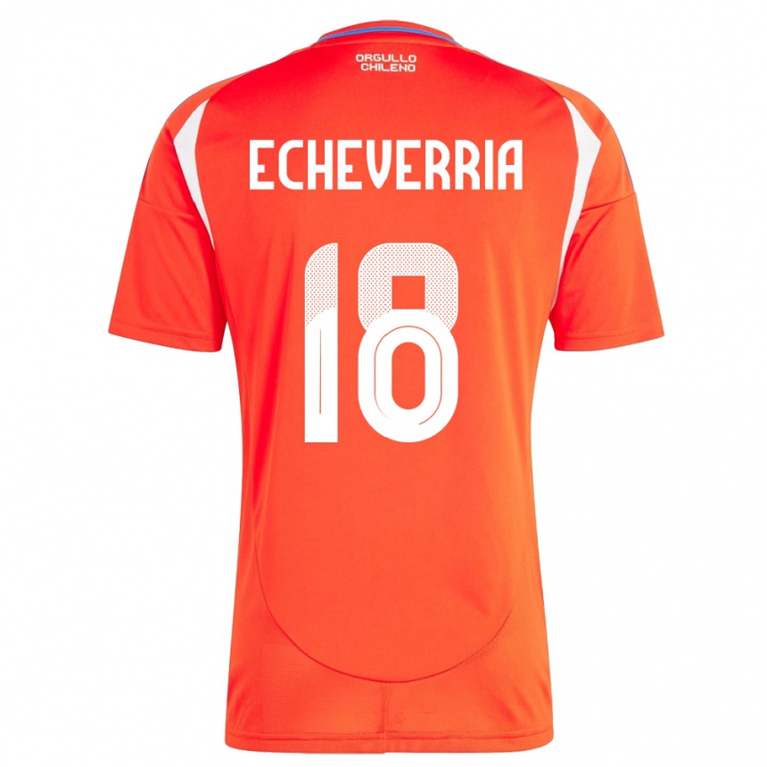 Női Labdarúgás Chile Rodrigo Echeverría #18 Piros Hazai Jersey 24-26 Mez Póló Ing