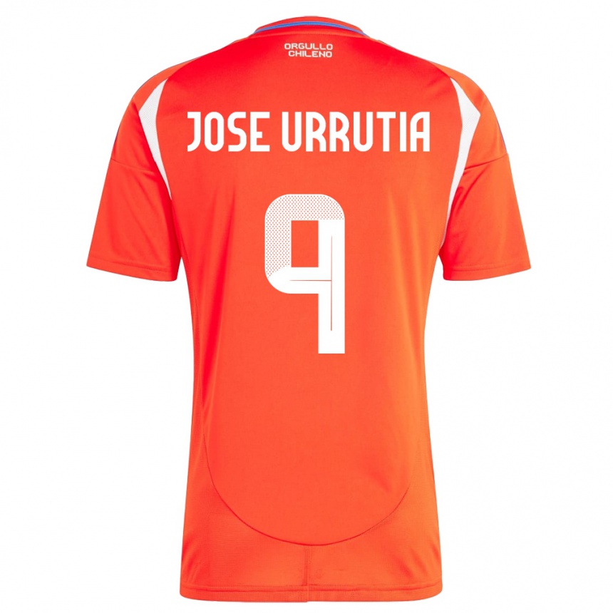 Női Labdarúgás Chile María José Urrutia #9 Piros Hazai Jersey 24-26 Mez Póló Ing