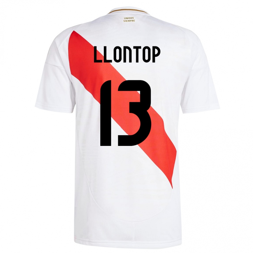 Női Labdarúgás Peru Mathías Llontop #13 Fehér Hazai Jersey 24-26 Mez Póló Ing