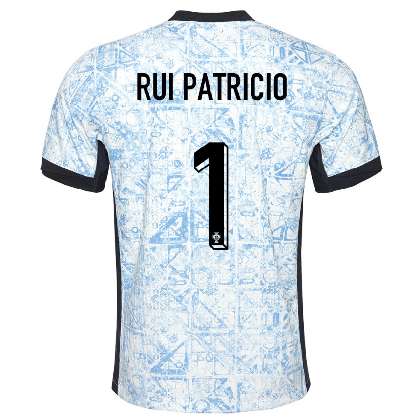 Női Labdarúgás Portugália Rui Patricio #1 Krémkék Idegenbeli Jersey 24-26 Mez Póló Ing