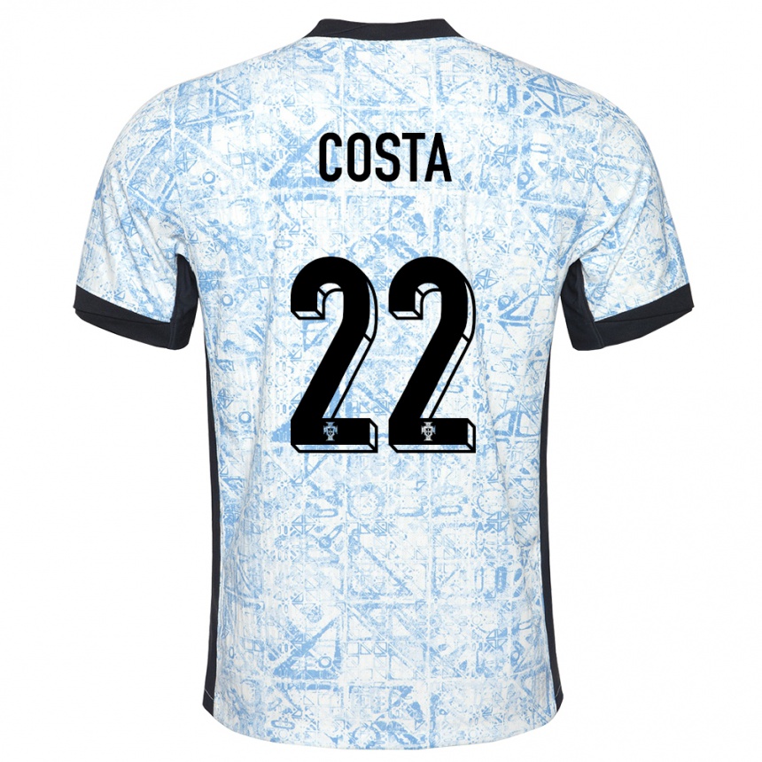 Női Labdarúgás Portugália Rute Costa #22 Krémkék Idegenbeli Jersey 24-26 Mez Póló Ing