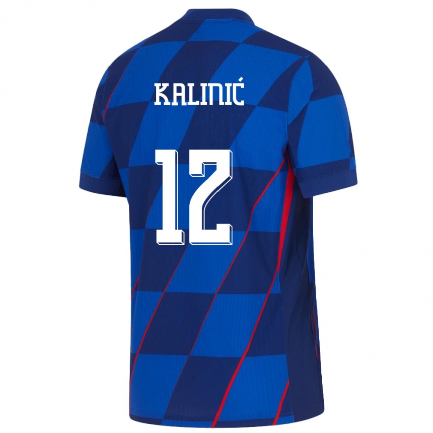 Női Labdarúgás Horvátország Lovre Kalinic #12 Kék Idegenbeli Jersey 24-26 Mez Póló Ing