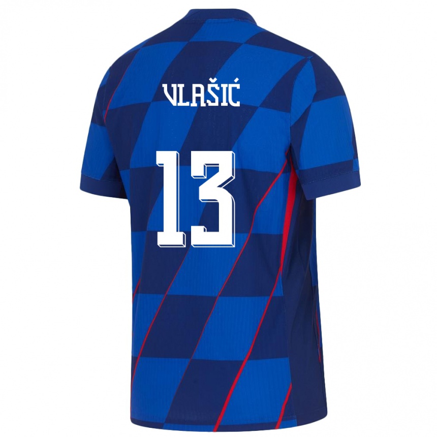 Női Labdarúgás Horvátország Nikola Vlasic #13 Kék Idegenbeli Jersey 24-26 Mez Póló Ing