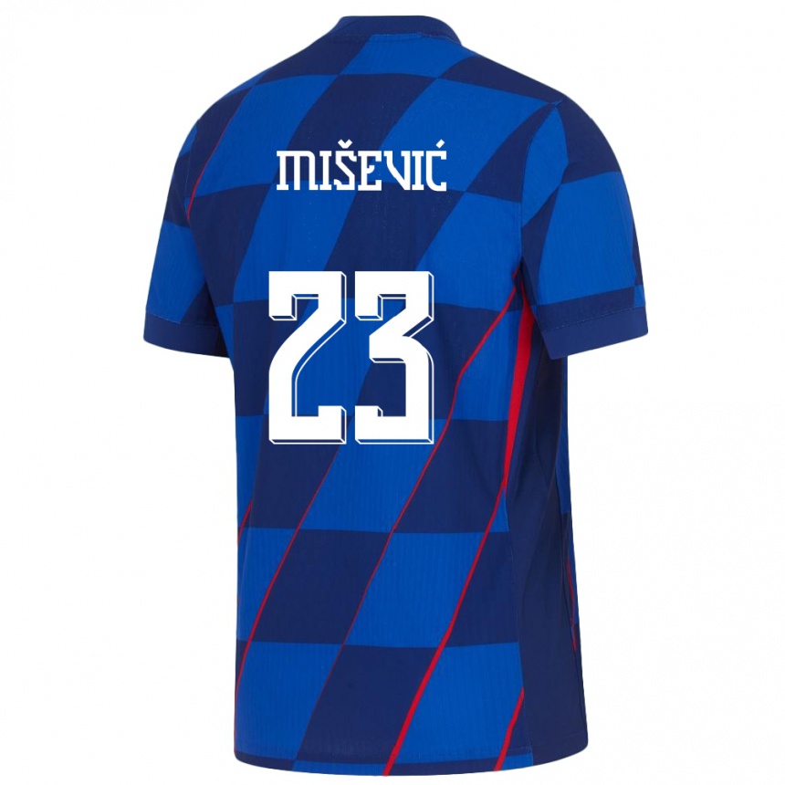 Női Labdarúgás Horvátország Luigi Misevic #23 Kék Idegenbeli Jersey 24-26 Mez Póló Ing