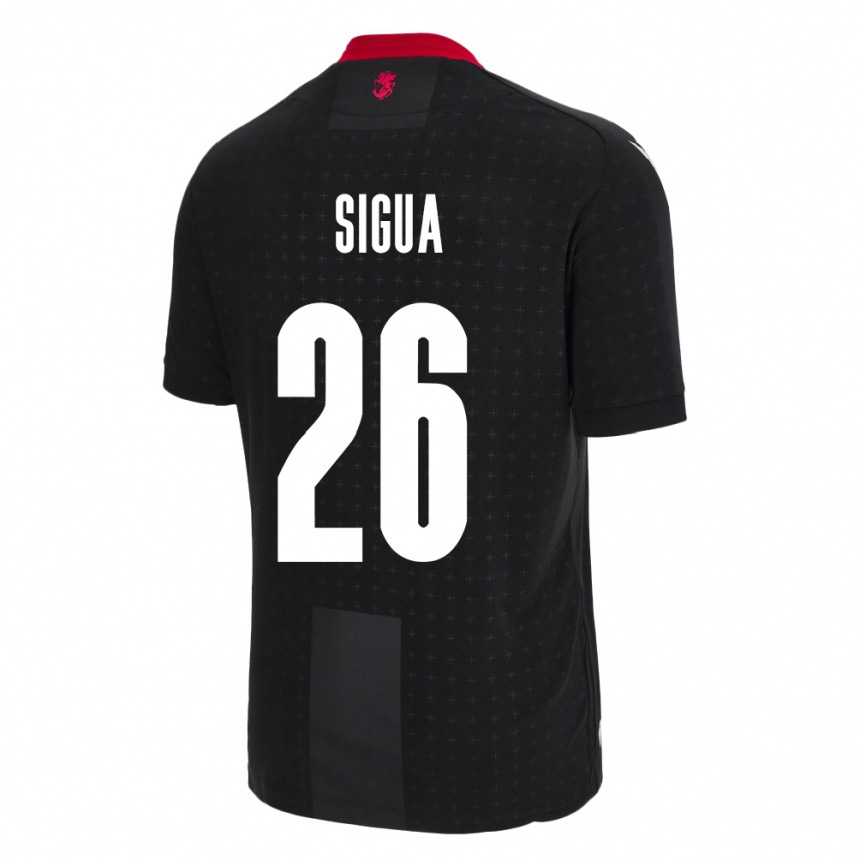 Női Labdarúgás Grúzia Gabriel Sigua #26 Fekete Idegenbeli Jersey 24-26 Mez Póló Ing