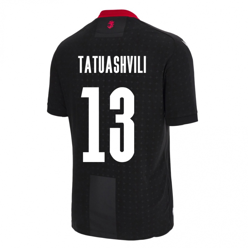 Női Labdarúgás Grúzia Tamar Tatuashvili #13 Fekete Idegenbeli Jersey 24-26 Mez Póló Ing