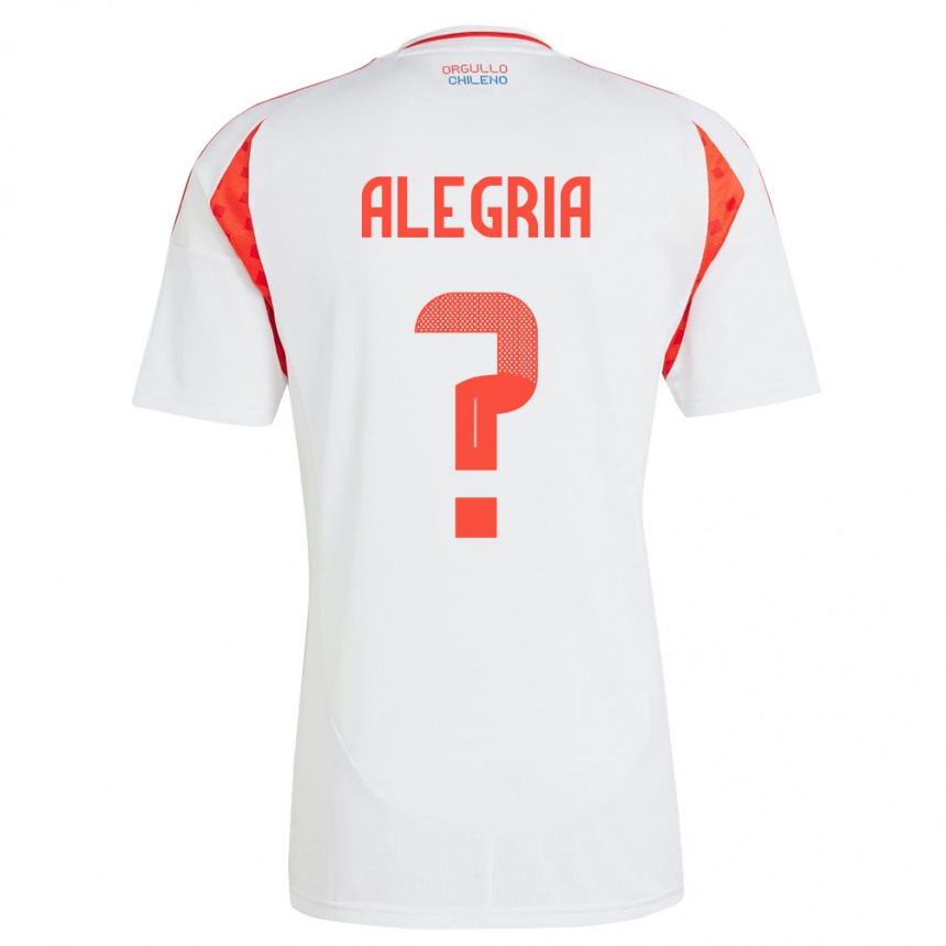 Női Labdarúgás Chile Ian Alegría #0 Fehér Idegenbeli Jersey 24-26 Mez Póló Ing