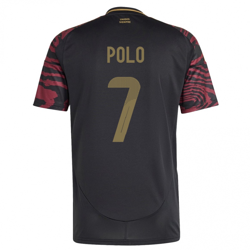 Női Labdarúgás Peru Andy Polo #7 Fekete Idegenbeli Jersey 24-26 Mez Póló Ing