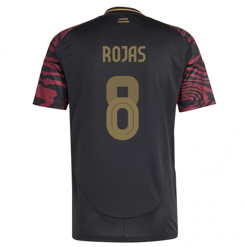 Női Labdarúgás Peru Álvaro Rojas #8 Fekete Idegenbeli Jersey 24-26 Mez Póló Ing