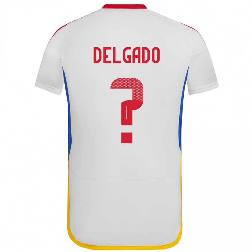 Női Labdarúgás Venezuela Álex Delgado #0 Fehér Idegenbeli Jersey 24-26 Mez Póló Ing