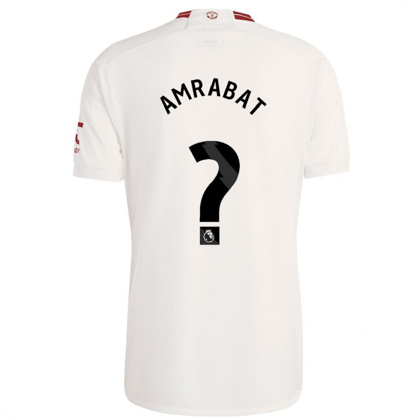 Gyermek Labdarúgás Sofyan Amrabat #0 Fehér Harmadik Számú Jersey 2023/24 Mez Póló Ing