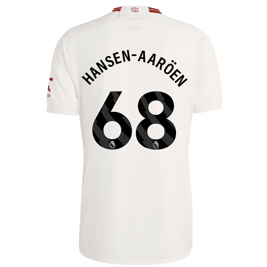 Gyermek Labdarúgás Isak Hansen-Aaröen #68 Fehér Harmadik Számú Jersey 2023/24 Mez Póló Ing