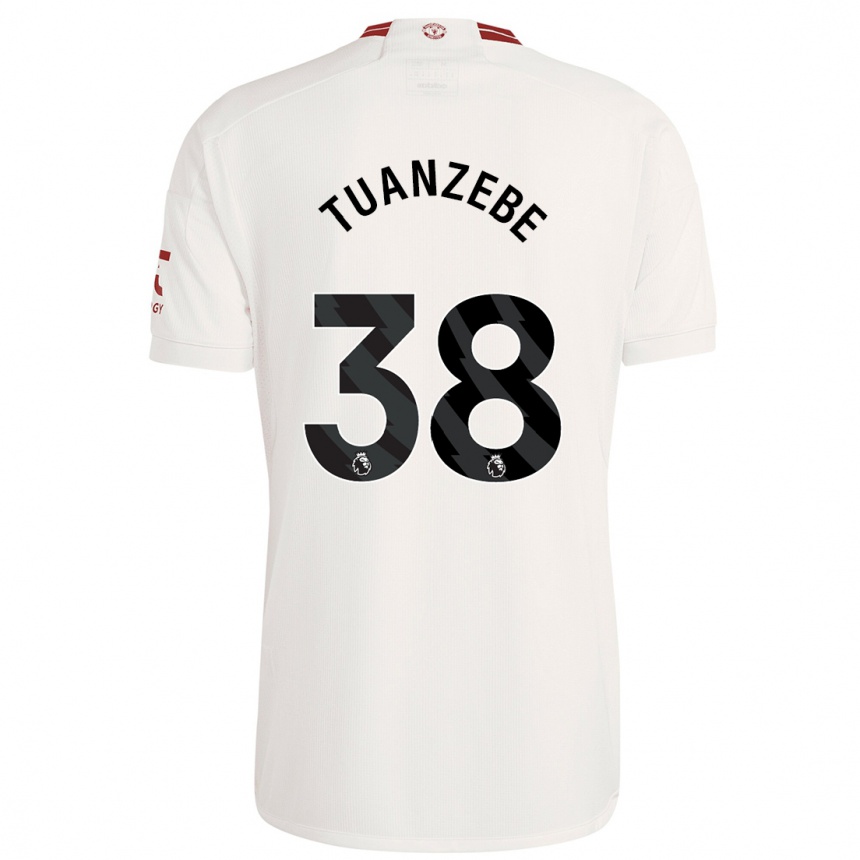 Gyermek Labdarúgás Axel Tuanzebe #38 Fehér Harmadik Számú Jersey 2023/24 Mez Póló Ing